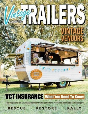 Vintage camper trailer magazine cover.