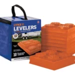 Lynx Levelers for RVs with packaging and storage bag.