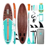 Stand-up paddleboard and accessories.