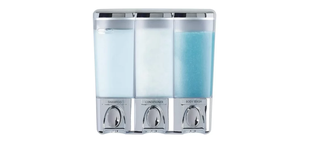 Wall-mounted soap dispenser trio