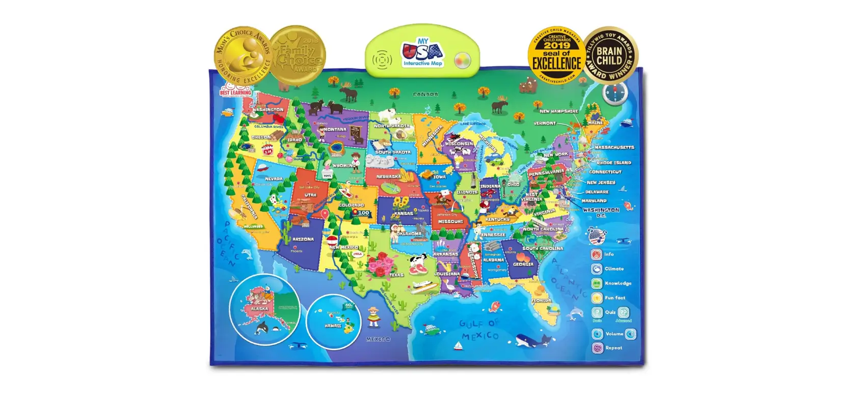 Map Poster Educational Rv Game For Kids