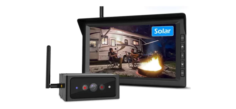 rv auto vox solar wireless backup camera monitor rechargeable trailer rear view camera